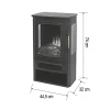 HOME FKK26 szabadon álló elektromos látványkandalló, max. 2000 W, 2 fokozat, LED lángeffekt, panoráma tűztér, termosztát thumbnail