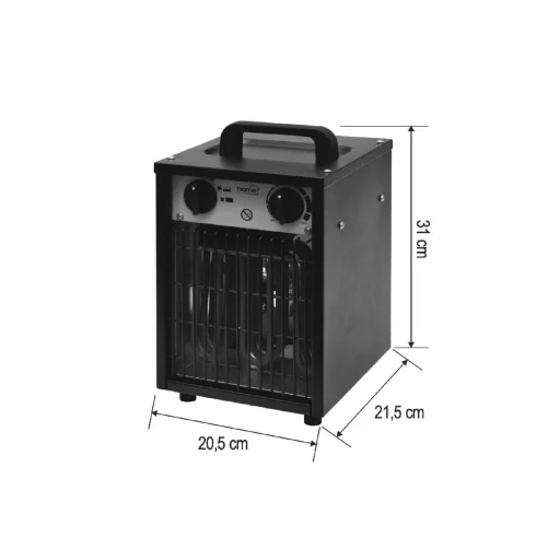HOME FKI3 prenosný teplovzdušný ohrievač, max. 3000 W, 2 stupne, termostat, IPX4, dvojstenný plášť - 2