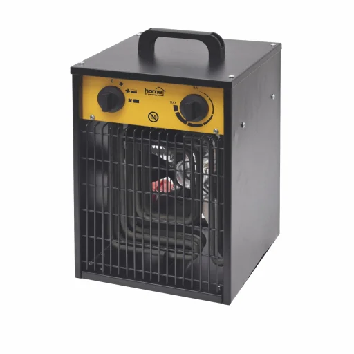 HOME FKI5 prenosný teplovzdušný ventilátor, max. 5000 W, 2 stupne, termostat, IPX4, dvojstenný plášť - 1