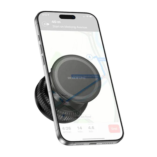 Borofone BH139 Rider magnetický vákuový držiak na telefón čierny - 4