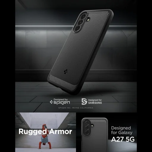 Spigen Rugged Armor puzdro pre Samsung Galaxy A27 5G, matná čierna - 6