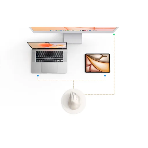 UGREEN MU008MINI bezdrôtová ergonomická vertikálna myš, biela - 7
