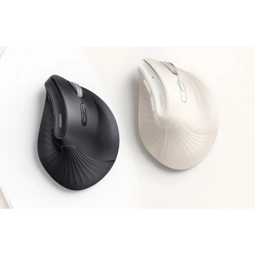 UGREEN MU008MINI bezdrôtová ergonomická vertikálna myš, biela - 10