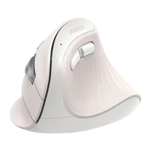 UGREEN MU008MINI bezdrôtová ergonomická vertikálna myš, biela - 1