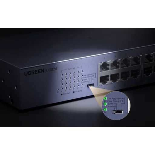 UGREEN CM740 24 portos Gigabit Ethernet hálózati kapcsoló - 4