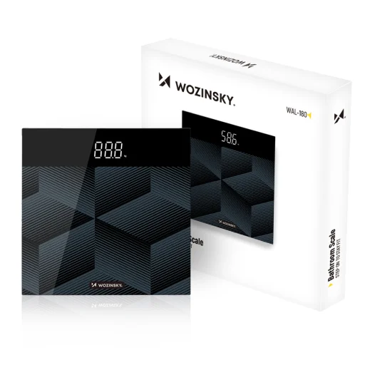Wozinsky WAL-180 digitális személymérleg 180 kg-ig, fekete - 1