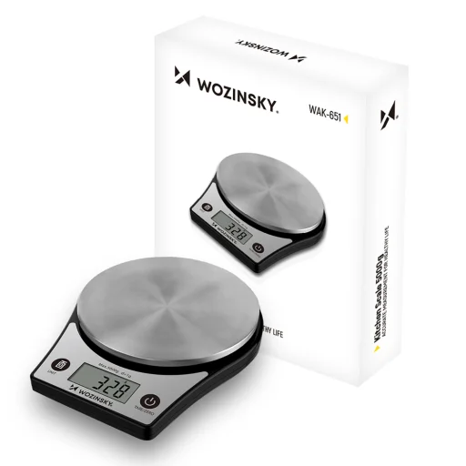 Wozinsky WAK-651 konyhai mérleg LCD kijelzővel, 5 kg, fekete - 1