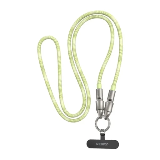 UGREEN L508 USB-C – USB-C kábel so šnúrkou na krk 1,2 m 60 W, zelený - 4