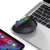 Wozinsky WMG-1164 vezeték nélküli függőleges ergonomikus gamer egér RGB háttérvilágítással, fekete thumbnail
