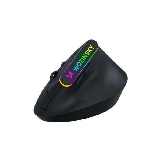 Wozinsky WMG-1164 bezdrôtová vertikálna ergonomická herná myš s RGB podsvietením, čierna - 2