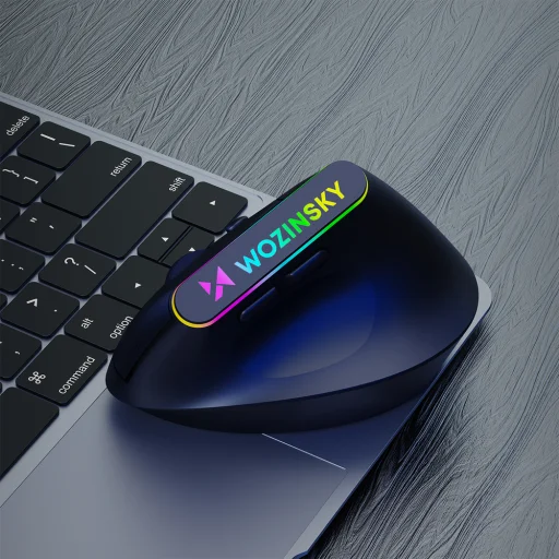 Wozinsky WMG-1164 bezdrôtová vertikálna ergonomická herná myš s RGB podsvietením, čierna - 9