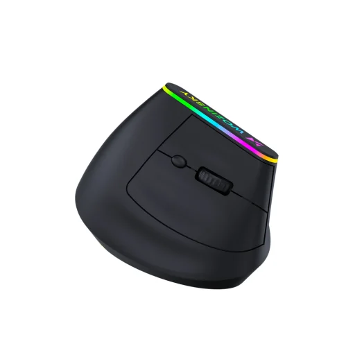 Wozinsky WMG-1164 bezdrôtová vertikálna ergonomická herná myš s RGB podsvietením, čierna - 5