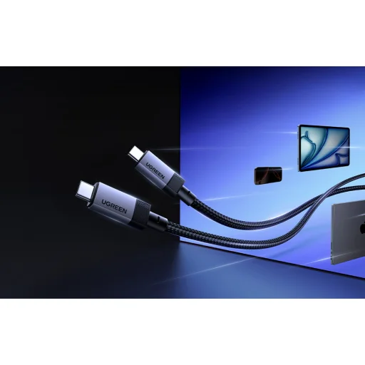 UGREEN L701 USB-C – USB-C kábel, 2 m, 240 W, čierny - 3