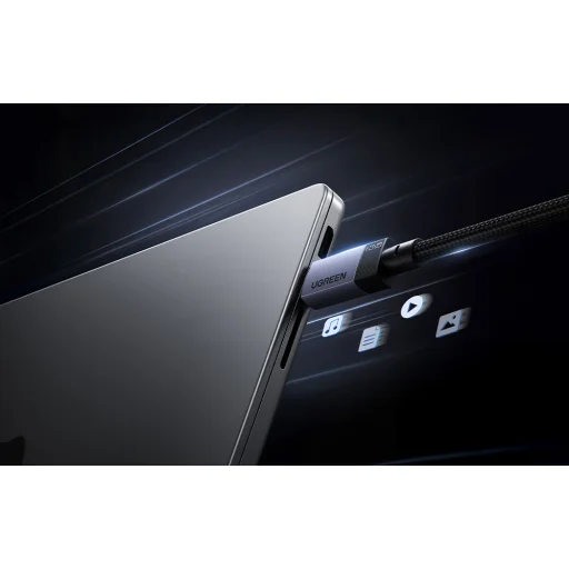 UGREEN L701 USB-C – USB-C kábel, 2 m, 240 W, čierny - 4