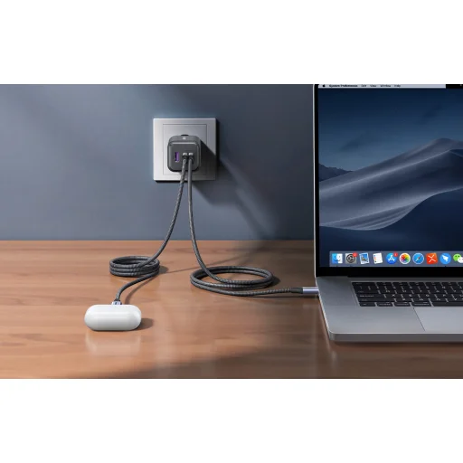 UGREEN L537 USB-C – USB-C PD 240 W magnetický kábel, 0,5 m, sivý - 8