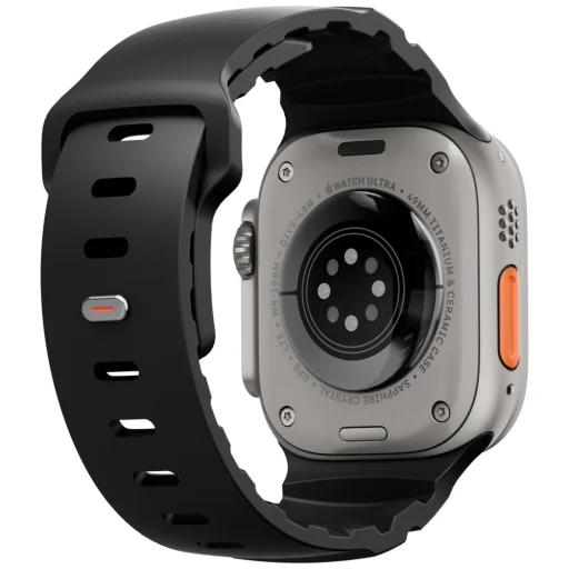 UNIQ Alton silikónový remienok pre Apple Watch 49/46/45/44 mm, čierny - 3