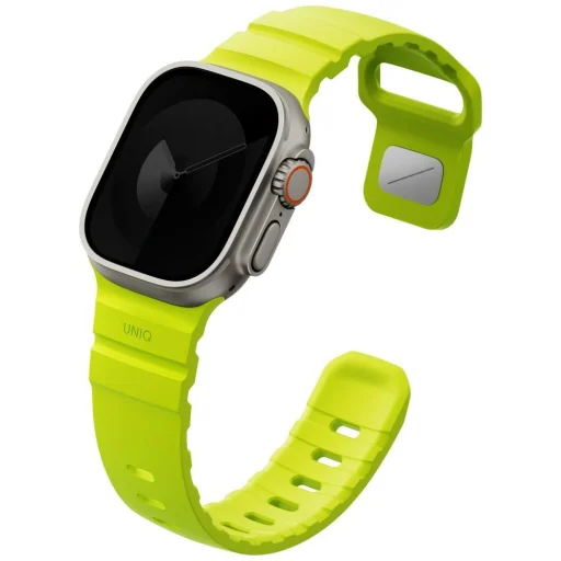 UNIQ Alton silikónový remienok pre Apple Watch 49/46/45/44 mm, limetkovo zelený - 4