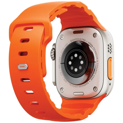 UNIQ Alton silikónový remienok pre Apple Watch 49/46/45/44 mm, oranžový - 3