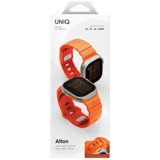 UNIQ Alton szilikon óraszíj Apple Watch 49/46/45/44 mm-hez, narancssárga - 5