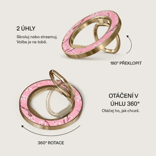 Burga magnetický držiak na prsteň, zlatý – Sakura - 3