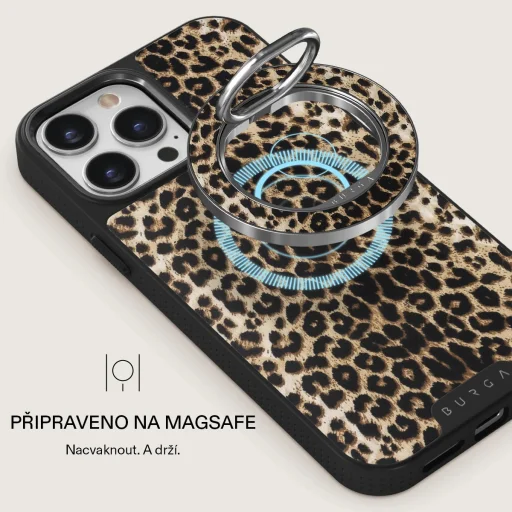 Burga magnetický prstencový držiak na telefón, strieborný – Player - 4
