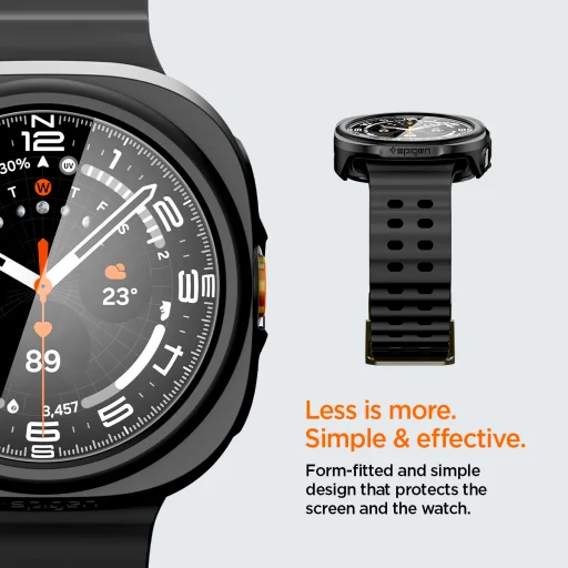 Samsung Galaxy Watch Ultra 2 47 mm čierny Spigen Thin Fit 360 ochranný kryt s tvrdeným sklom - 15