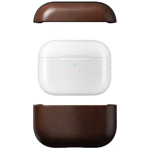 Nomad Modern kožené puzdro pre AirPods Pro 3, rustikálna hnedá (Horween) - 3