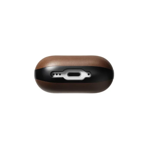 Nomad Modern Leather Case kožené puzdro, hnedé - AirPods 4 - 8