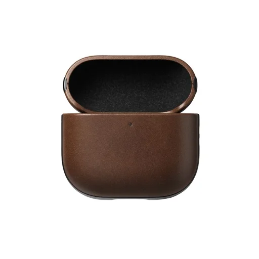 Nomad Modern Leather Case kožené puzdro, hnedé - AirPods 4 - 10