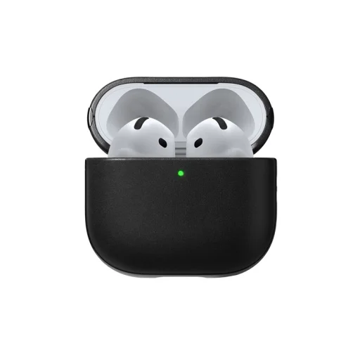 Nomad Modern Leather Case kožené puzdro na AirPods 4/5, čierne - 1