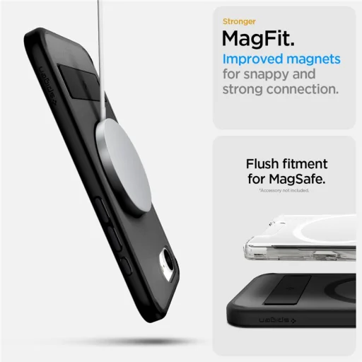 iPhone 17e/16e matné čierne puzdro Spigen Ultra Hybrid S MagSafe - 12