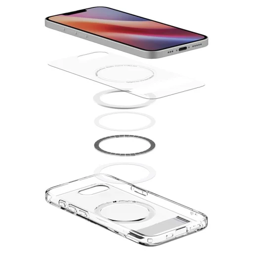 iPhone 17e/16e priehľadné biele puzdro Spigen Ultra Hybrid S MagSafe - 4