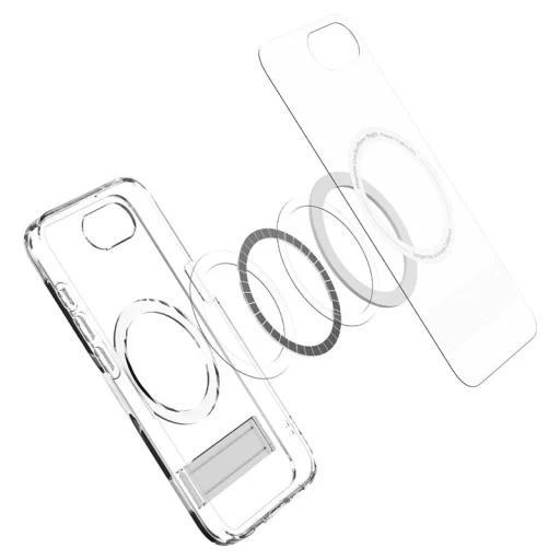 iPhone 17e/16e priehľadné biele puzdro Spigen Ultra Hybrid S MagSafe - 5
