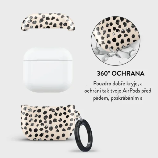 Burga puzdro na AirPods 4/5 vo farbe mandľovej bielej kávy - 2