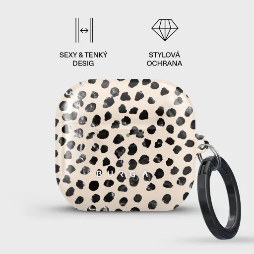 Burga puzdro na AirPods 4/5 vo farbe mandľovej bielej kávy - 4