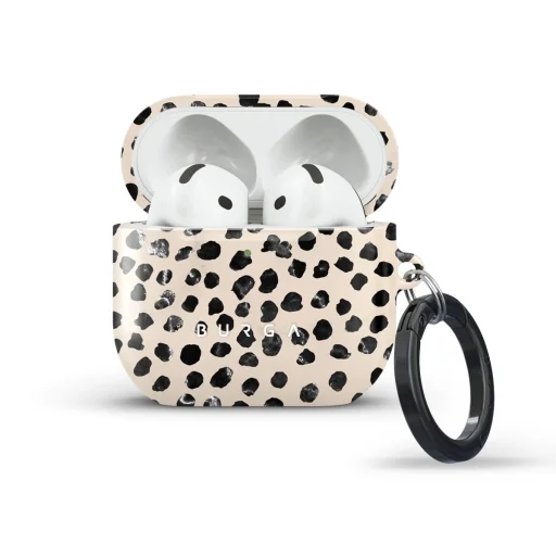 Burga puzdro na AirPods 4/5 vo farbe mandľovej bielej kávy - 1