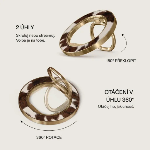 Burga magnetický prstencový držiak na telefón, zlatý – Celestial - 3