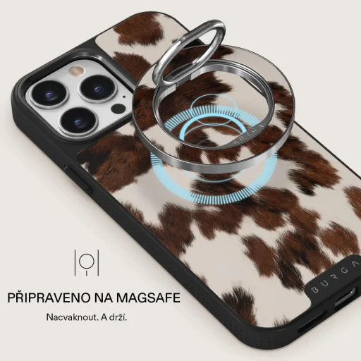 Burga magnetický prstencový držiak na telefón, strieborný – Celestial - 4