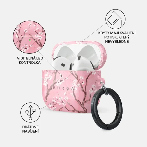 Burga Sakura puzdro pre AirPods 4/5 - 3