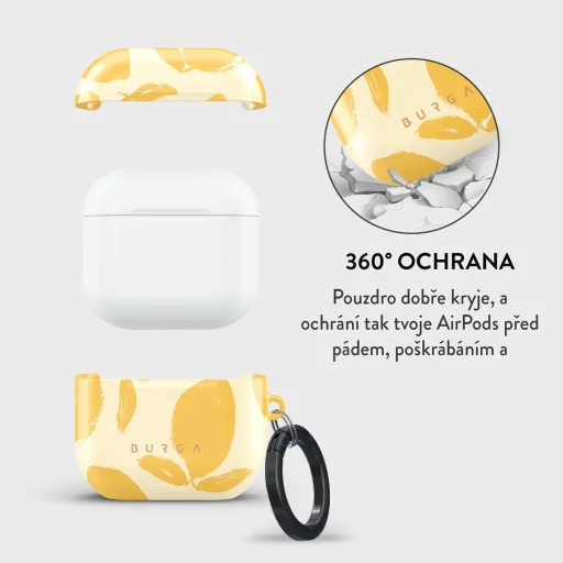 Burga puzdro na AirPods 4/5, citrónová torta - 2