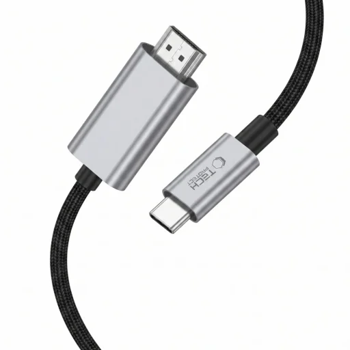 TECH-PROTECT Ultraboost  kábel USB-C - HDMI 2.1 8K 60HZ 200cm vasszürke - 3