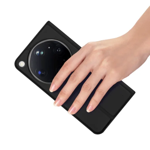 DUX DUCIS Skin Pro peňaženkové puzdro pre OPPO FIND X9 Ultra, čierne - 3