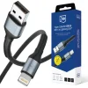 3mk Hyper Cable N-SERIES USB-A–Lightning kábel, 2 m, QC 3.0, 5 V/2,4 A, 12 W, fekete thumbnail