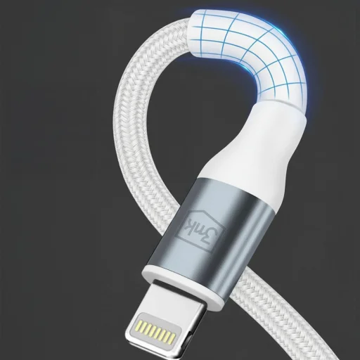 3mk Hyper Cable N-SERIES USB-C – Lightning kábel 3 m, PD 3.0, 27 W, biely - 2