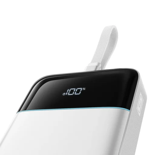 Cuktech LPB252N 25 000 mAh 120 W externá batéria so vstavaným USB-C káblom, biela powerbanka - 3
