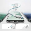 Cuktech AD653W 67 W GaN hálózati töltő 2× USB-C-vel, USB-A-val és kihúzható USB-C kábellel – fehér thumbnail