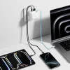 Cuktech AD653W 67 W GaN hálózati töltő 2× USB-C-vel, USB-A-val és kihúzható USB-C kábellel – fehér thumbnail