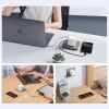 Cuktech AD653W 67 W GaN hálózati töltő 2× USB-C-vel, USB-A-val és kihúzható USB-C kábellel – fehér thumbnail