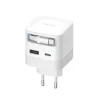 Cuktech AD653W 67 W GaN hálózati töltő 2× USB-C-vel, USB-A-val és kihúzható USB-C kábellel – fehér thumbnail