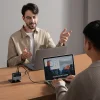 Cuktech AD1404UEU 140 W-os GaN hálózati töltő 3 db USB-C és USB-A porttal, USB-C kábellel, szürke thumbnail